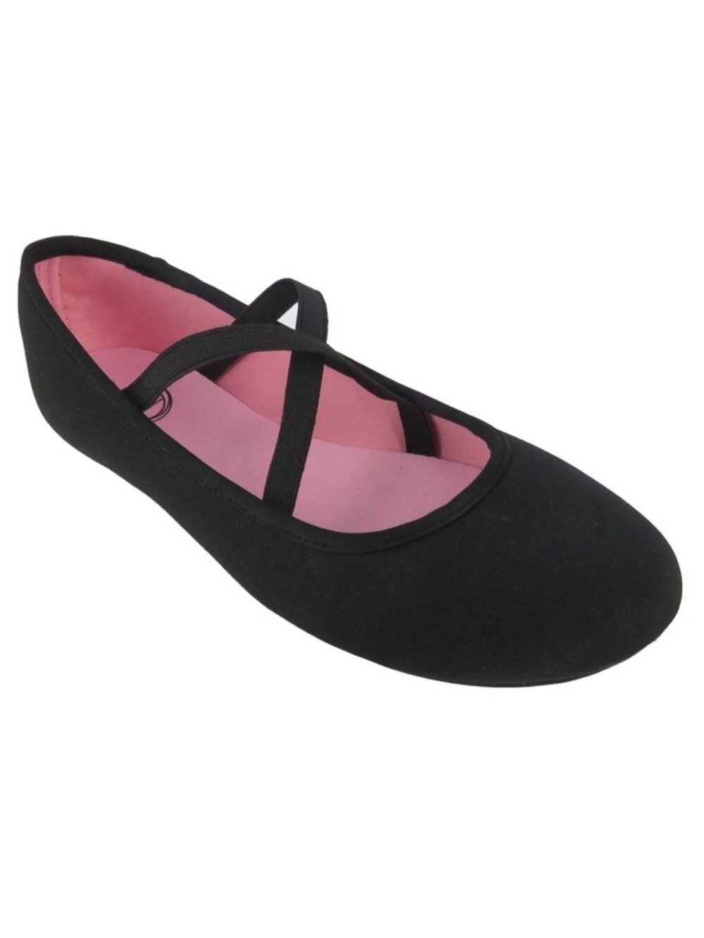 Wonder Nation Infant Size 7 Flats Criss Cross Straps Black Ballet Style Shoes